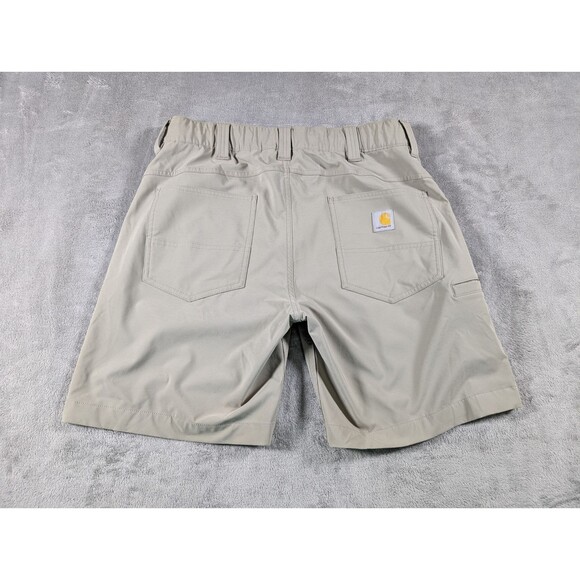 Carhartt Force Phoenix Shorts Mens M Tan UPF 50 Fast Dry Stretch Performance - Picture 3 of 11